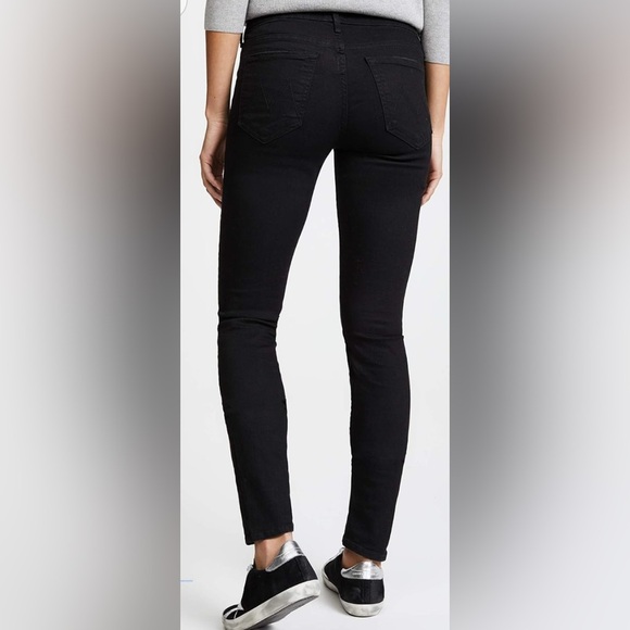 MOTHER The Looker Not Guilty Skinny Jeans Black Size 28 - Picture 2 of 9